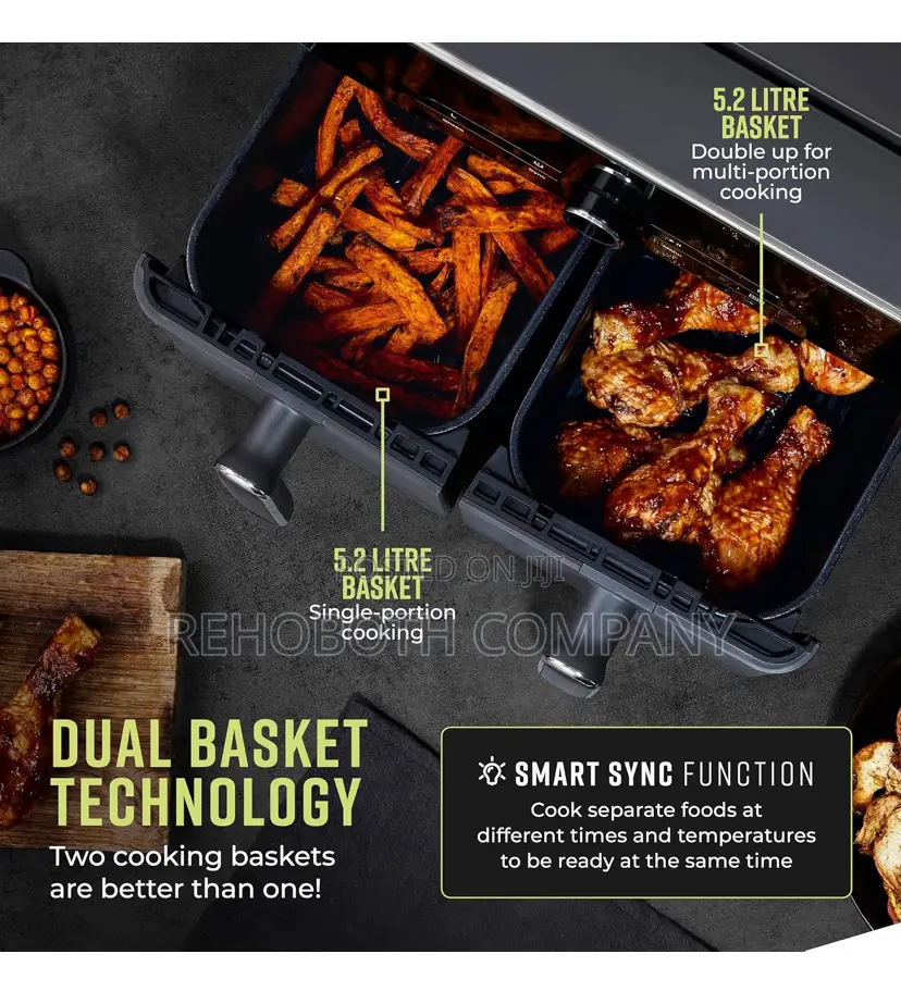 Tower T17138 Vortx Elite 10.4l Dual Basket Air Fryer 1700w