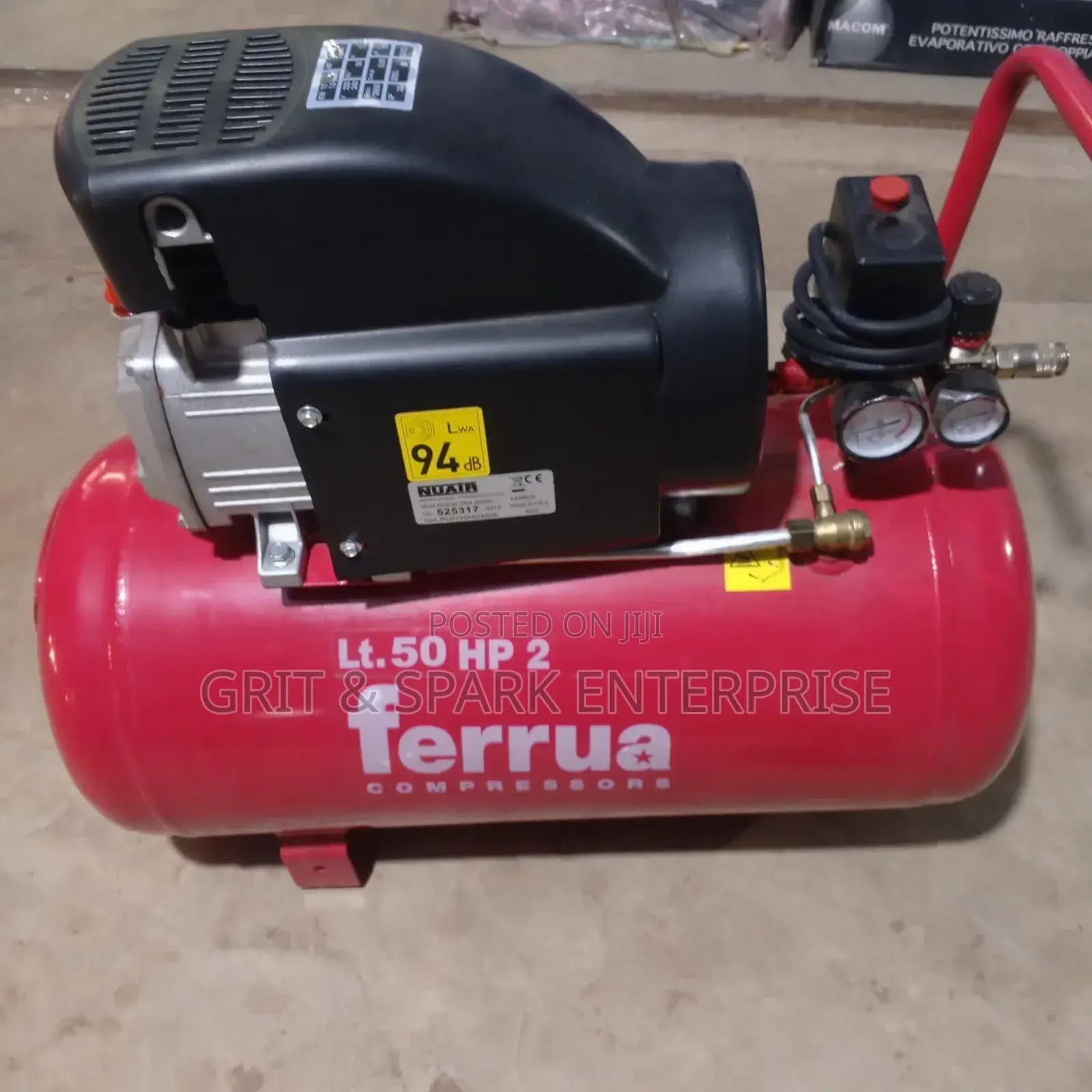Brand New Electric 2hp Ferrua 50 Litre Air Compressor From Italy