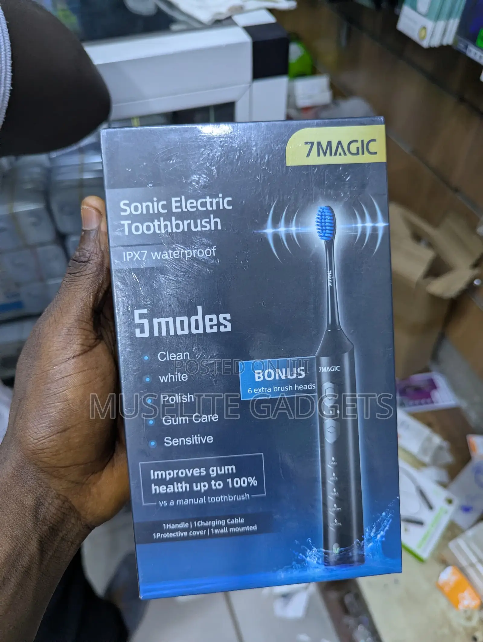 7magic Electric Toothbrush -Deep Cleaning,Long Battery,Gentle on Gums