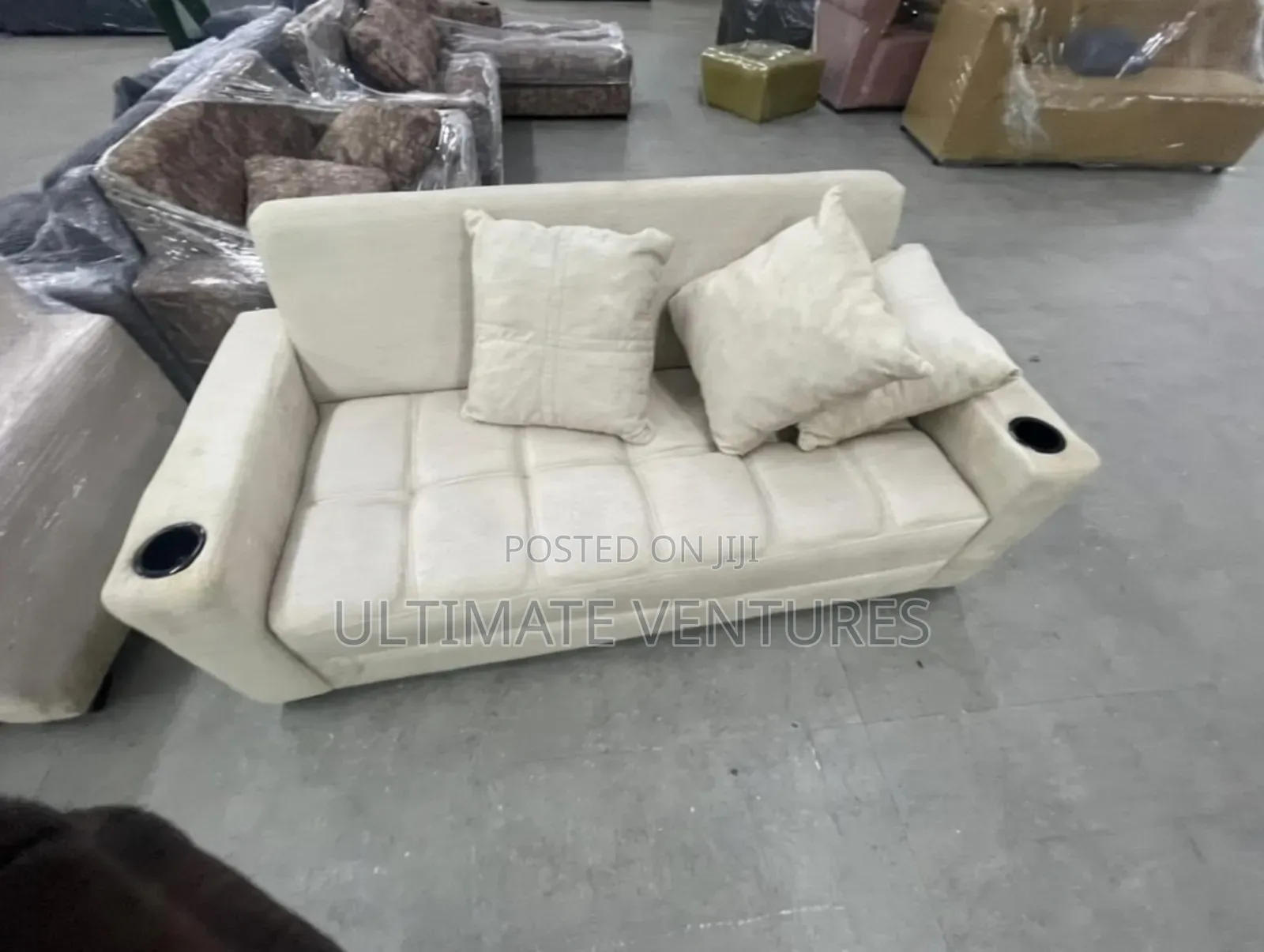 Modern Beige Fabric Loveseat Sofa 3 in 1 (Payment on Delivery)