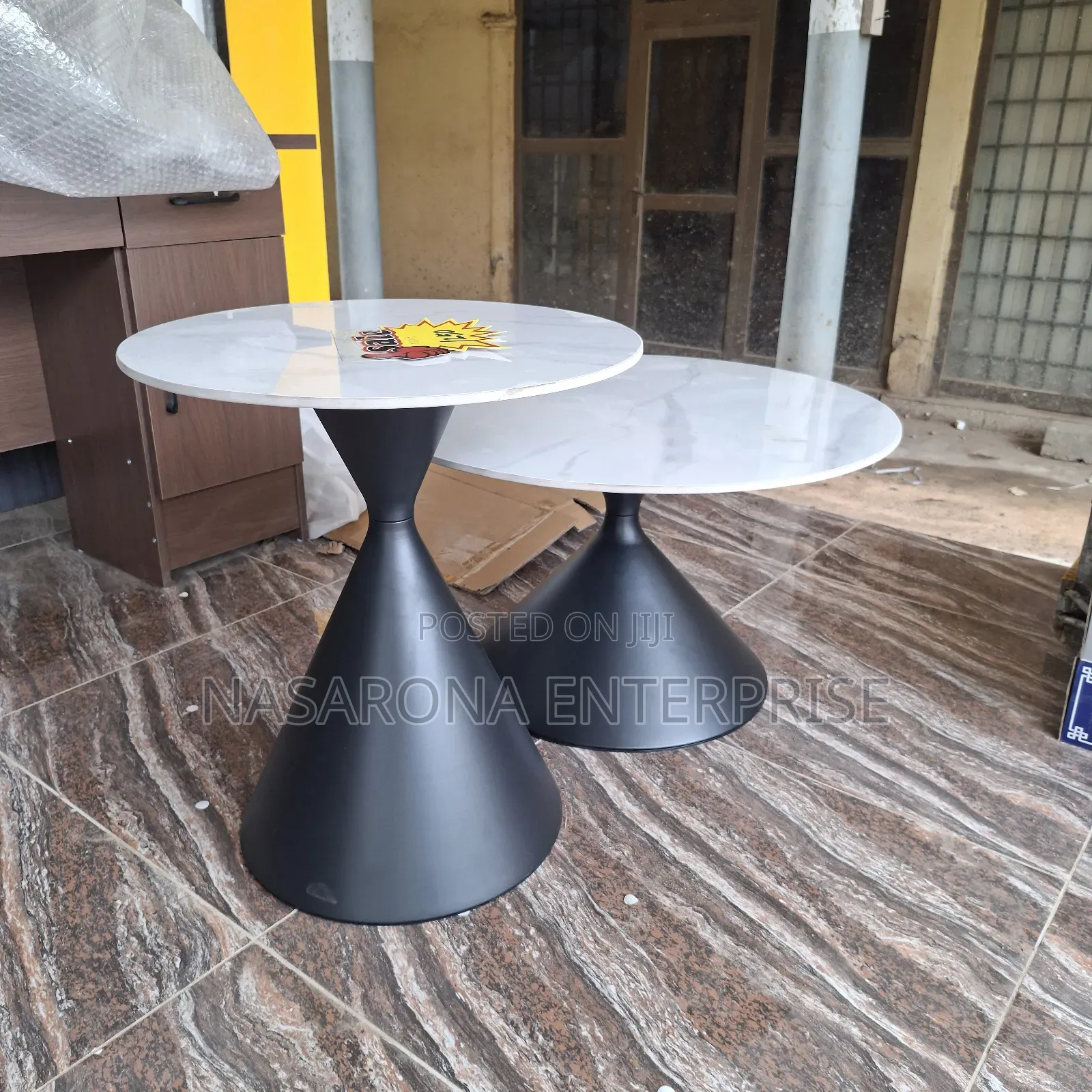 Double Marble Center Table F001b