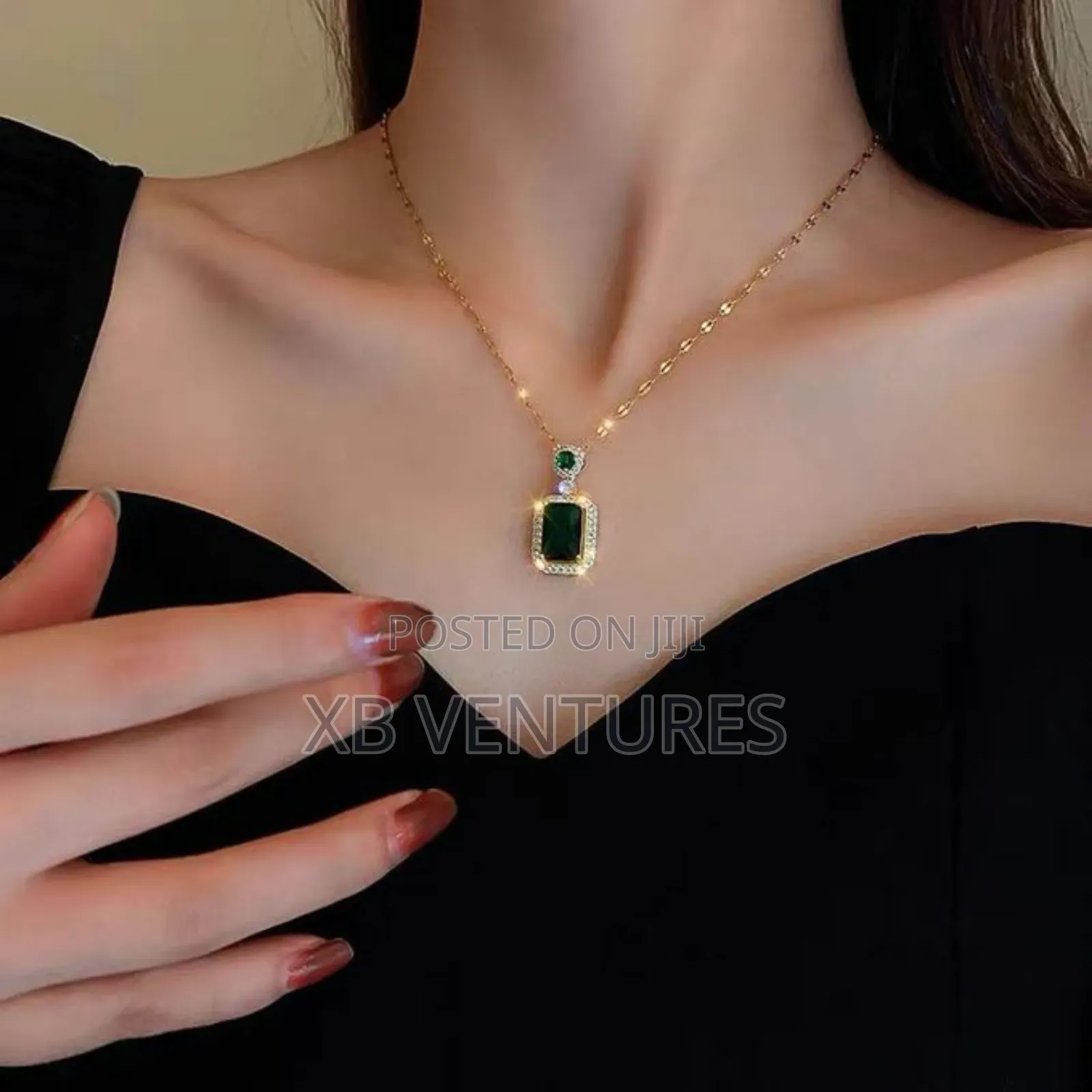 Earrings Necklace Bracelet Ring Set Skeleton Double Heart Alloy