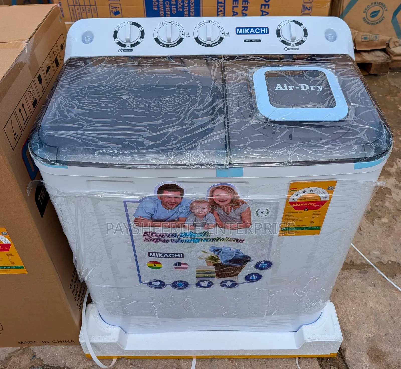 Mikachi 11kg Twin Tub Semi Automatic Washing Machine Ghc2350