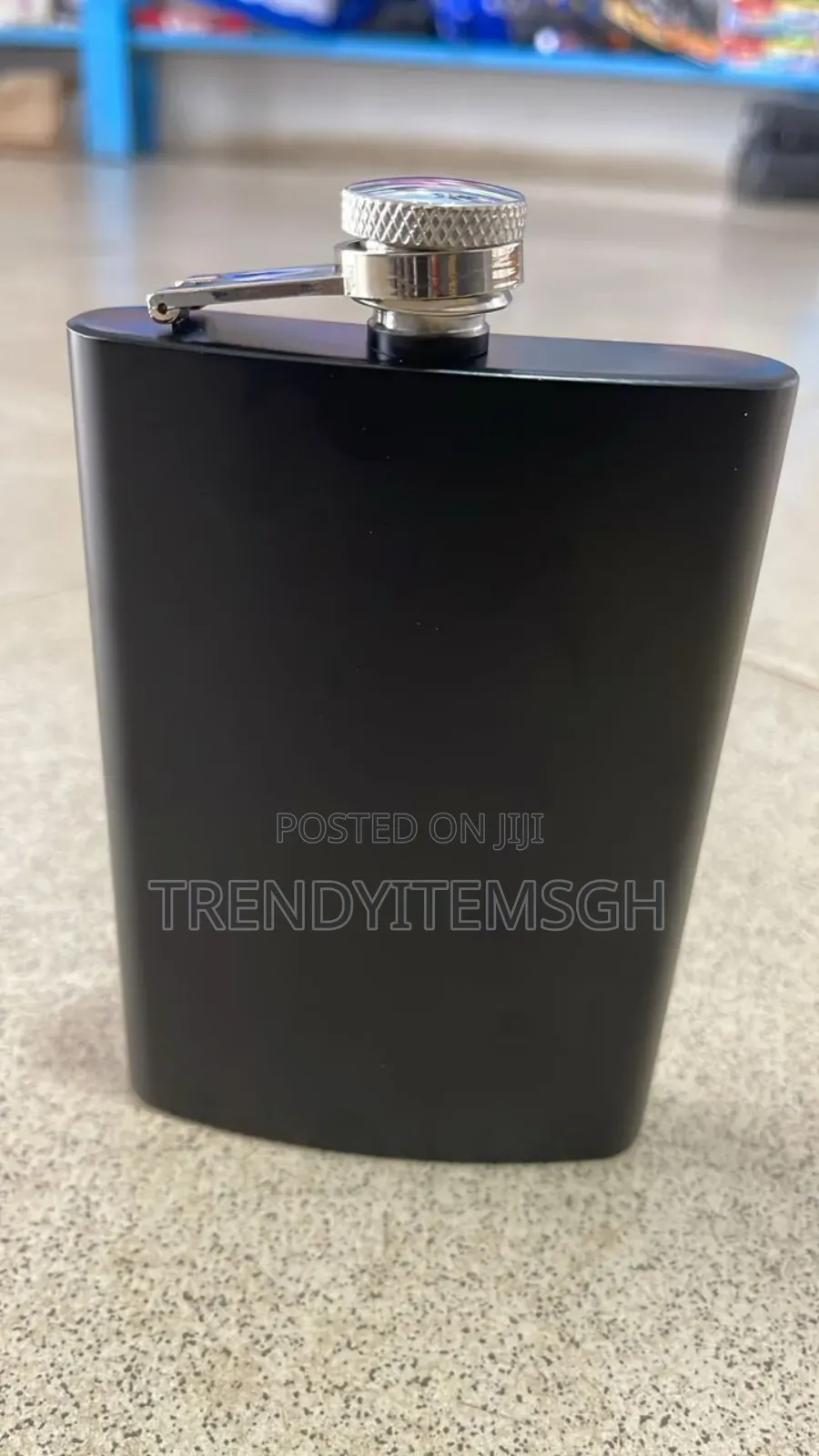 9oz Stainless Steel Hip Flask (Black)