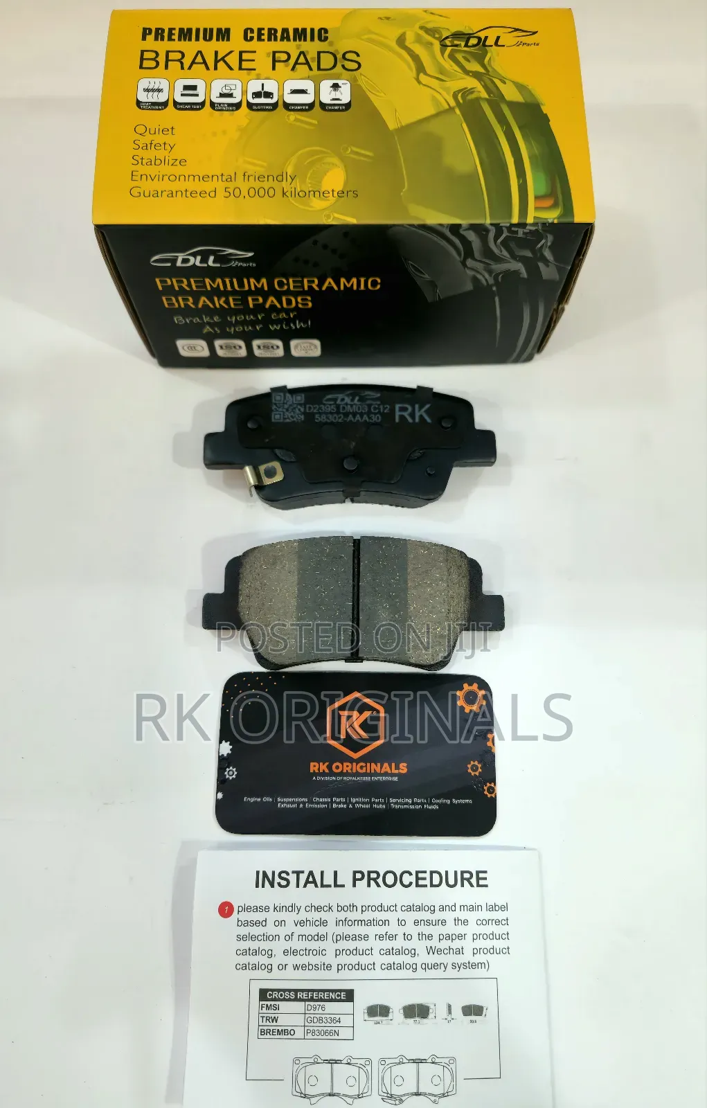 Elantra 21-25/Kia Niro 23-25 Ceramic Back Brake Pads From Korea