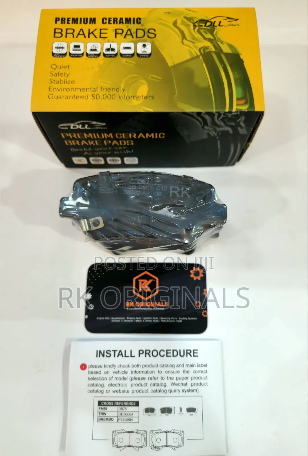 Elantra 21-25/Kia Niro 23-25 Ceramic Back Brake Pads From Korea
