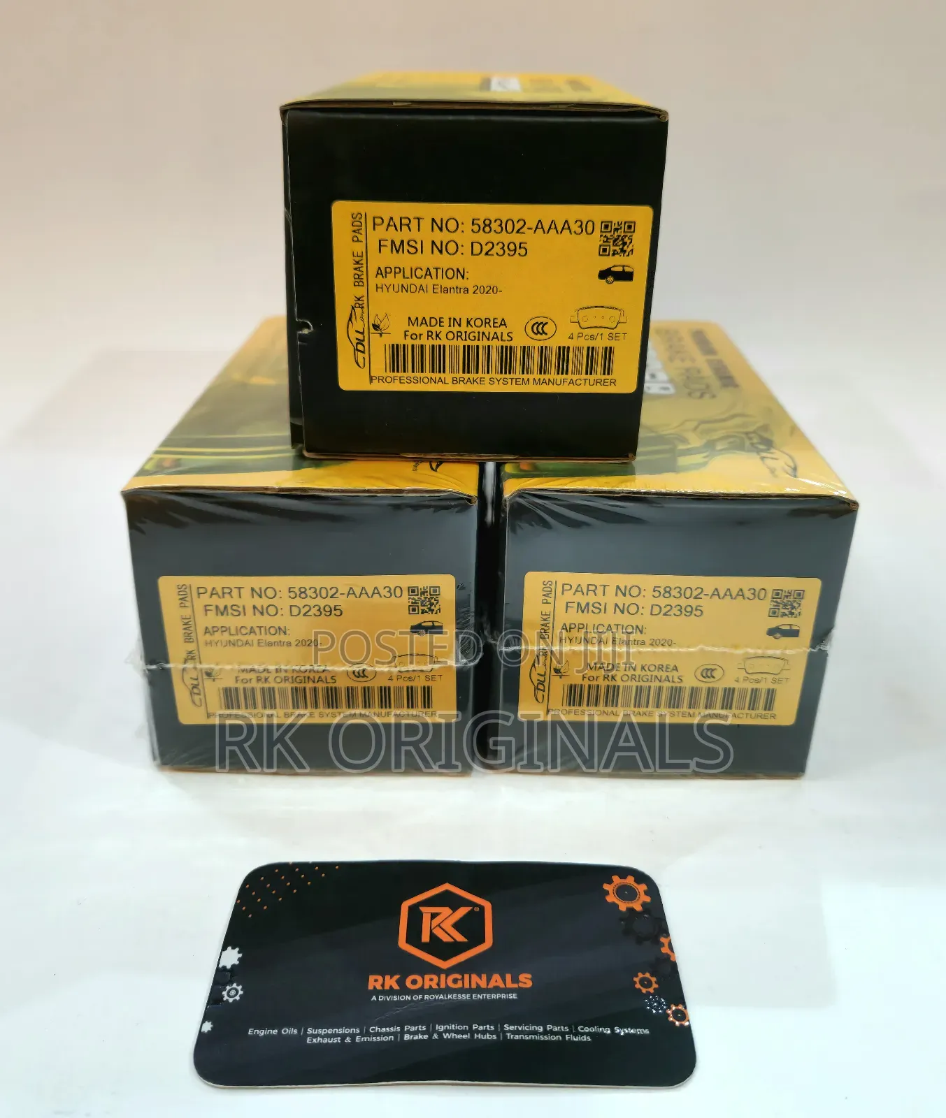 Elantra 21-25/Kia Niro 23-25 Ceramic Back Brake Pads From Korea