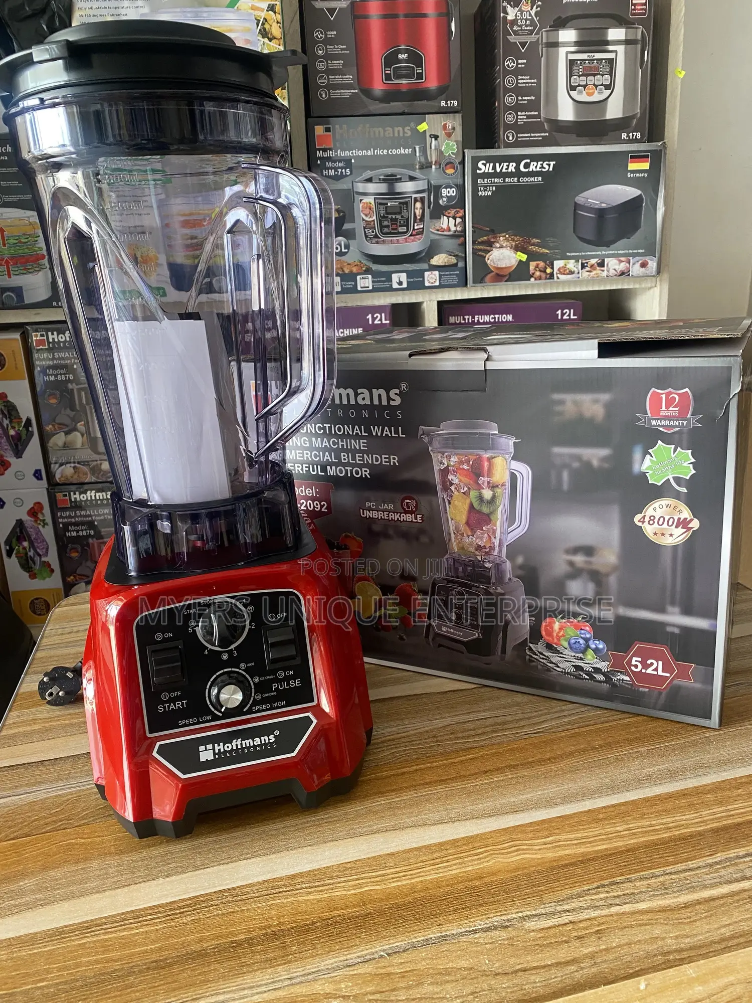 Make Smoothies And Juices With Hoffmans 4800w Commercial Blender(5.2l)