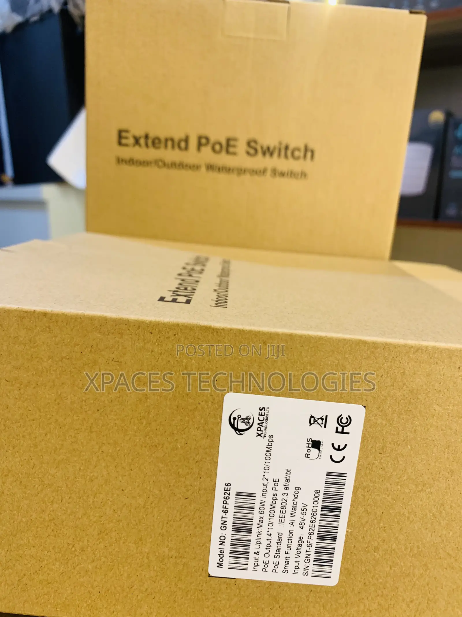 Xpaces 4 Port Poe + 2uplink Poe++ Outdoor Waterproof Switch