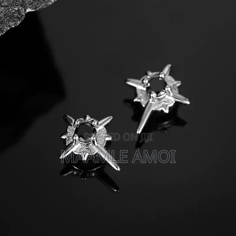 Magnetic Black Korean Style Earrings