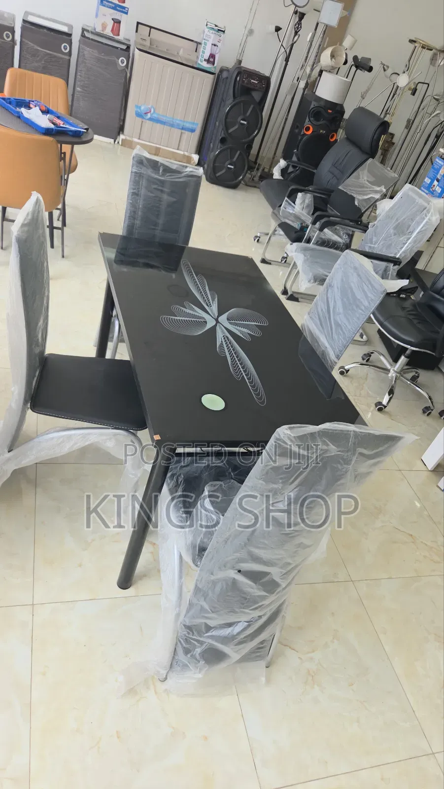 Glass Dining Table Set 4 Seater