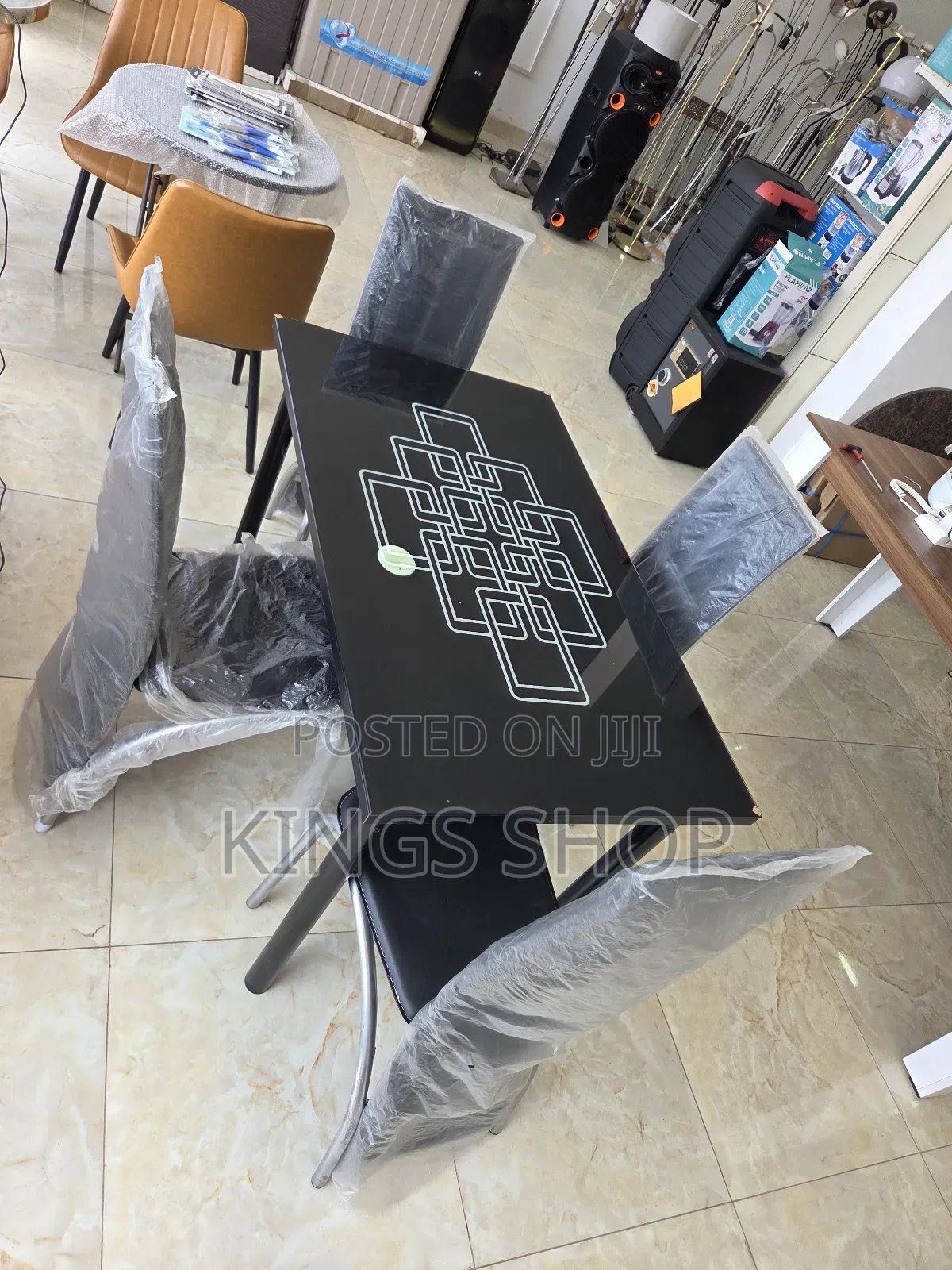 Glass Dining Table Set 4 Seater