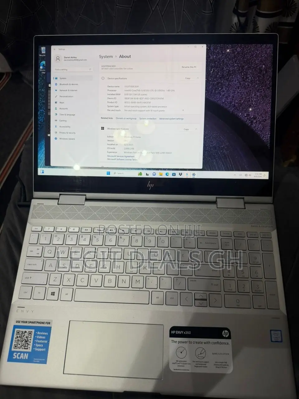 Laptop HP Envy 15 8GB Intel Core i5 SSD 256GB