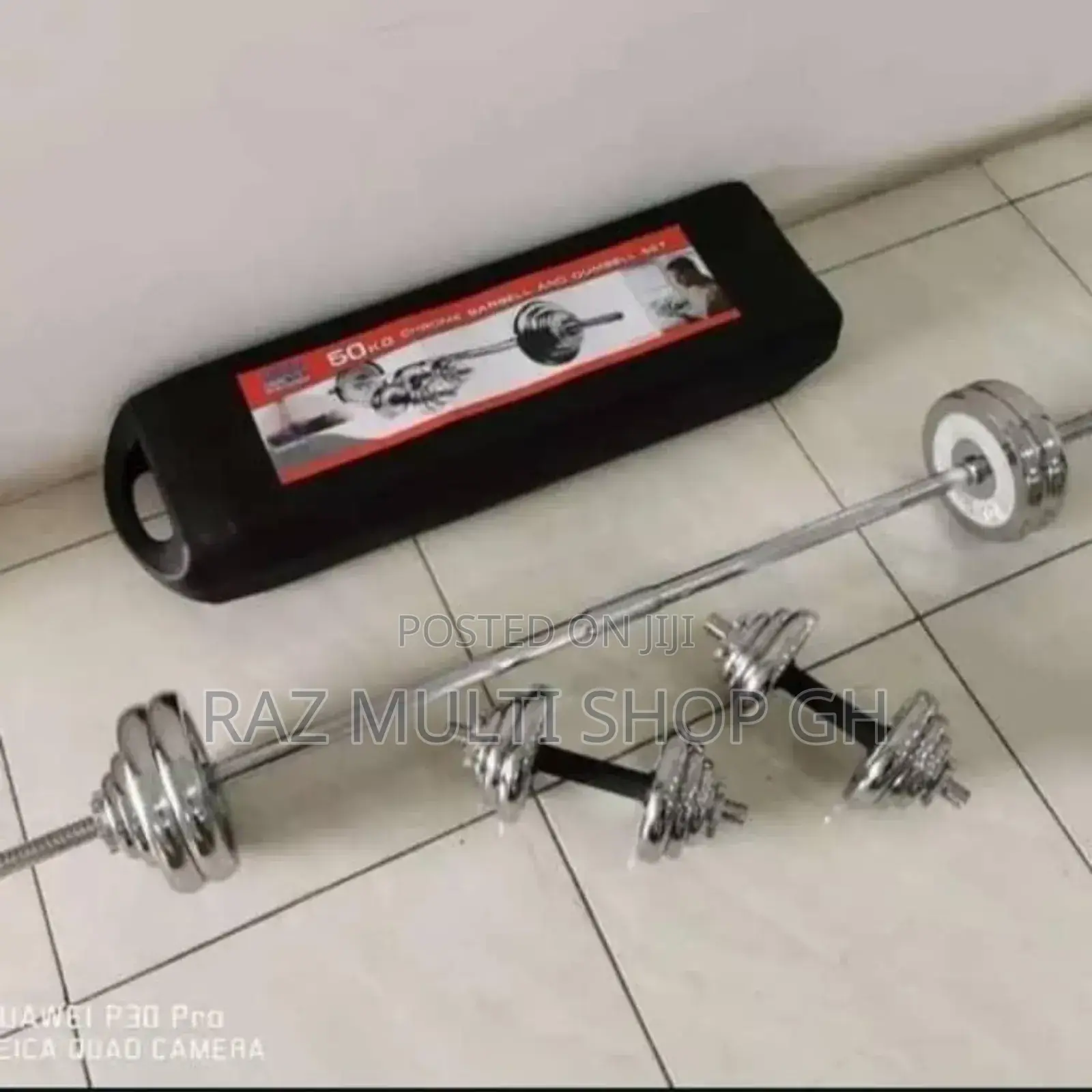 50kg Cast Iron Barbell and Dumbbell Set