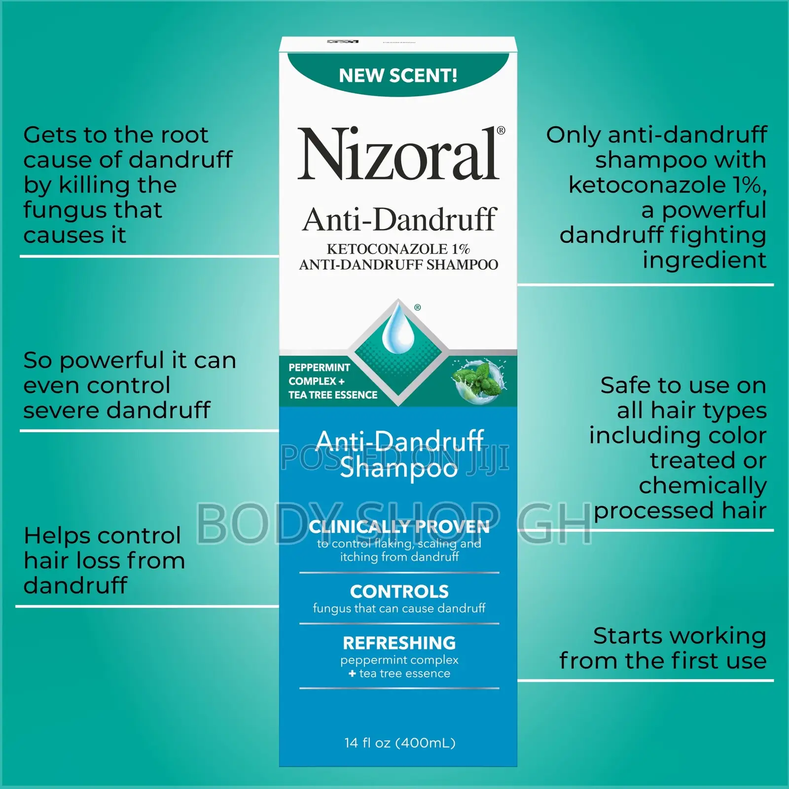 Nizoral Anti-Dandruff Shampoo With 1% Ketoconazole for All Hair Types