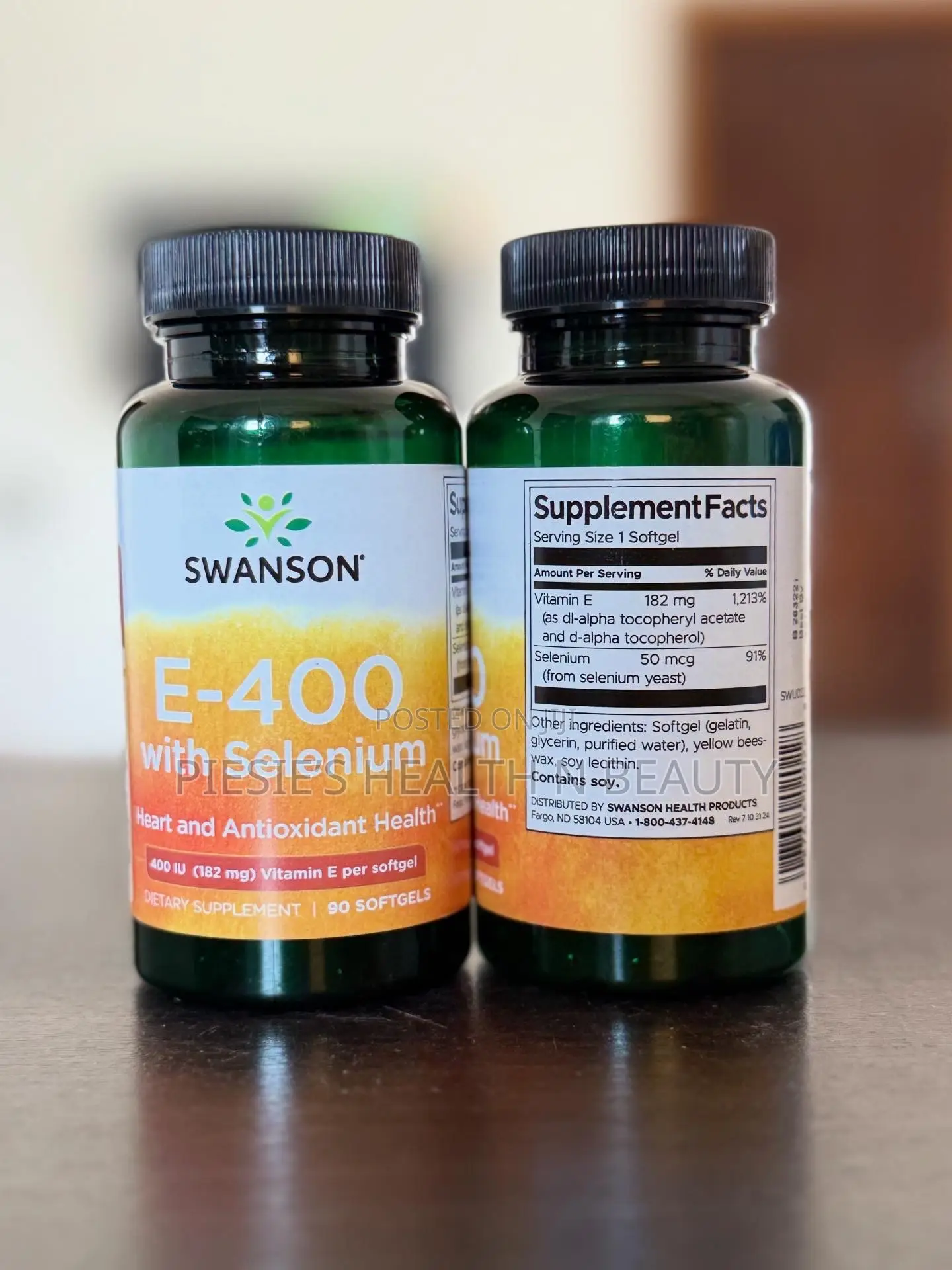 Swanson Vitamin E With Selenium,90 Softgels