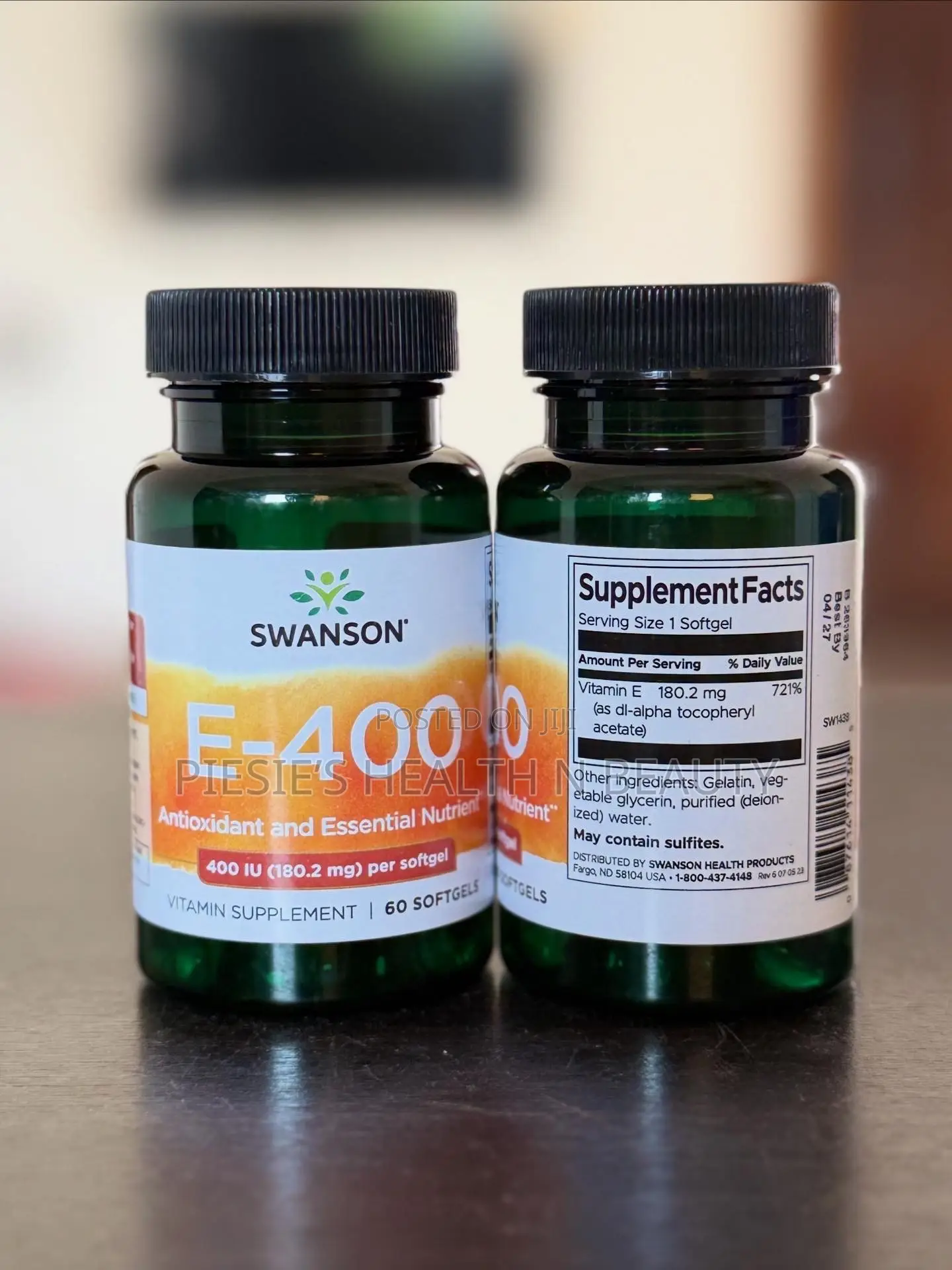 Swanson Vitamin E-400,60 Softgels