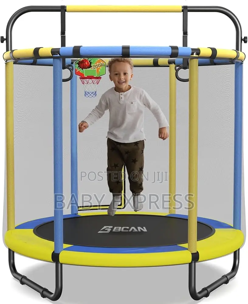4.6ftindoor Outdoor Kids Trampoline With Safetynet Free Installation
