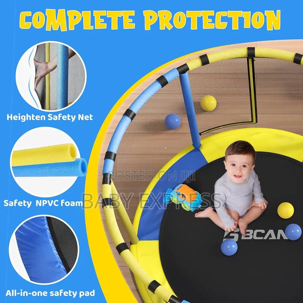4.6ftindoor Outdoor Kids Trampoline With Safetynet Free Installation