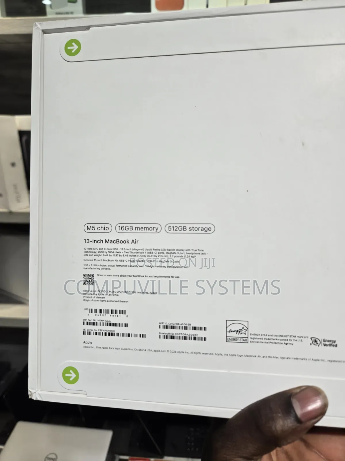 New Laptop Apple MacBook Air 16GB Apple M5 SSD 512GB