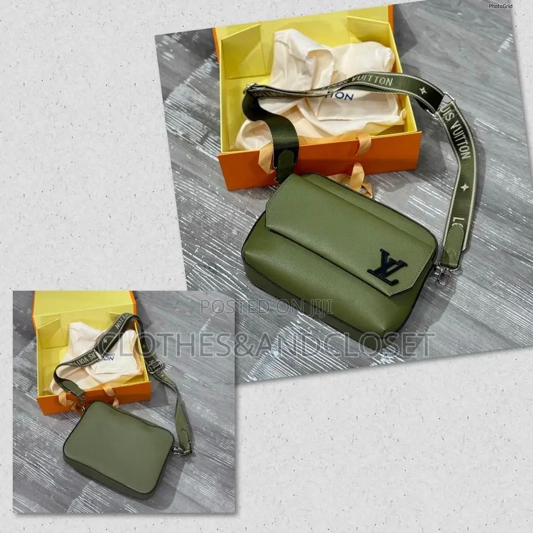 Louis Vuitton Monogram Macassar S Lock Messenger Bag