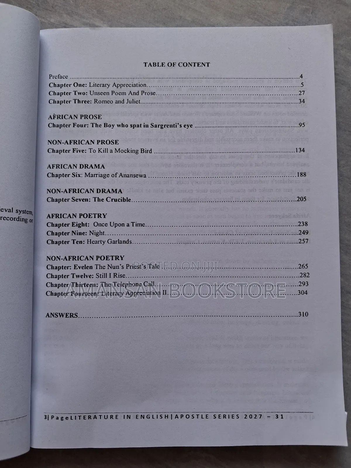 Literature In English For Senior High Schools (Apostle Series)