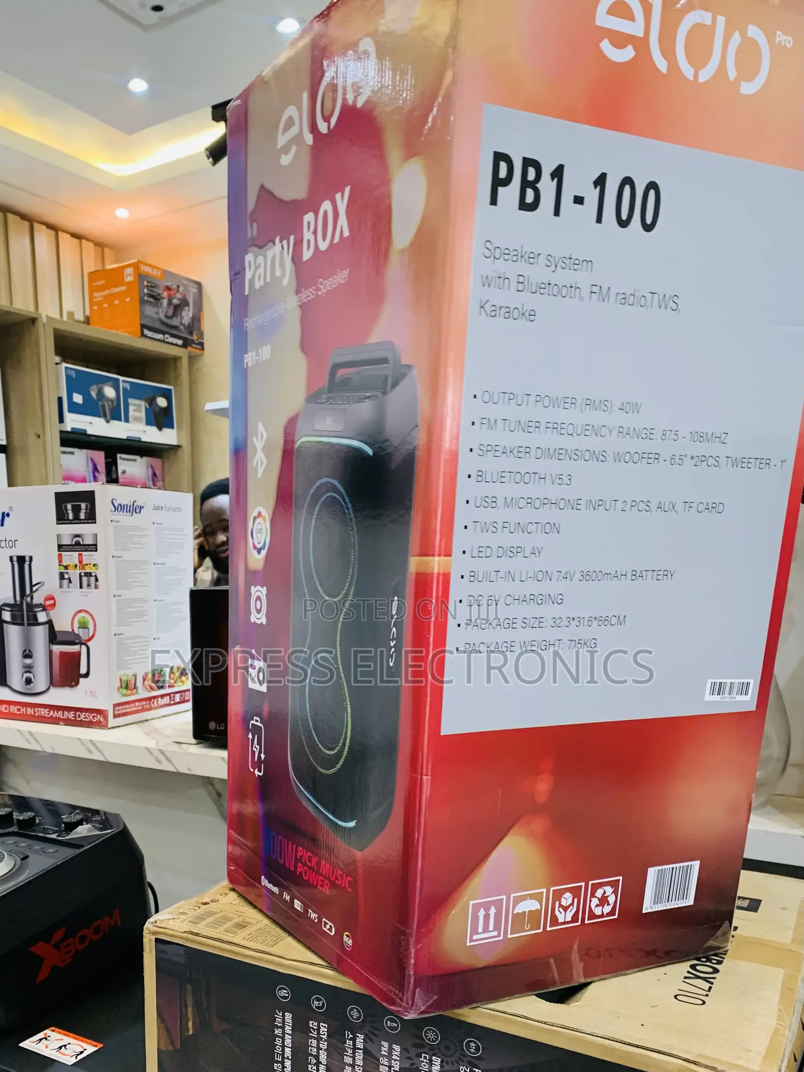 Mesmeric Sleek Eldo Pb1-100 Double 6,5"Bluetooth