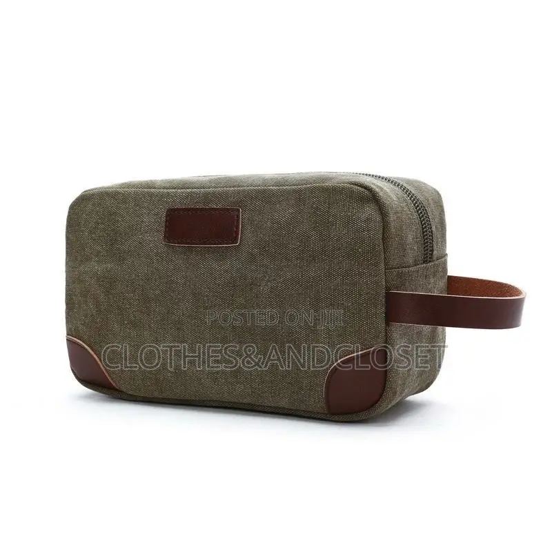 Canvas and Leather Storage Travel Bag
