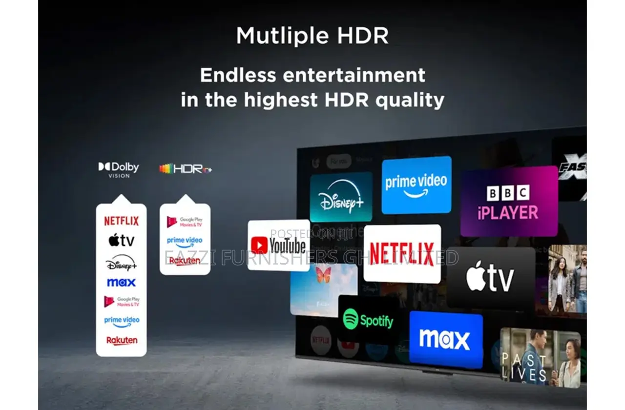 Uk” 55 Inch TCL 144hz Native Refresh Ultra Slim Design Onkyo 2.1 Tv