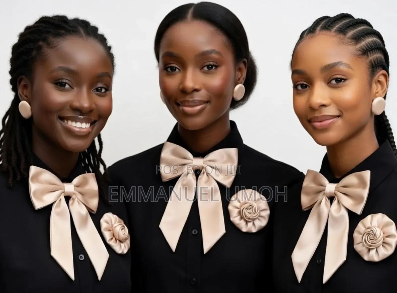 Ladies Tie With Matching Earrings And Brooch