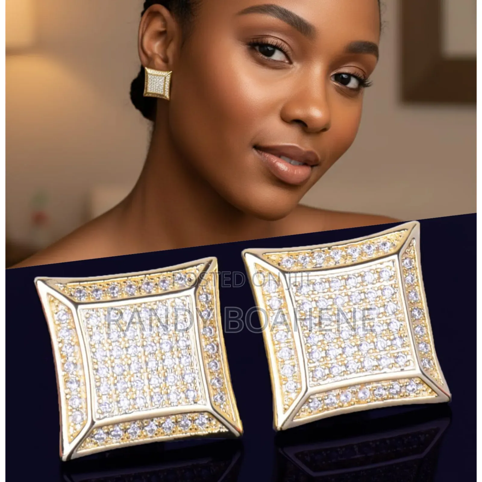 15mm Square Earrings For Men/Women