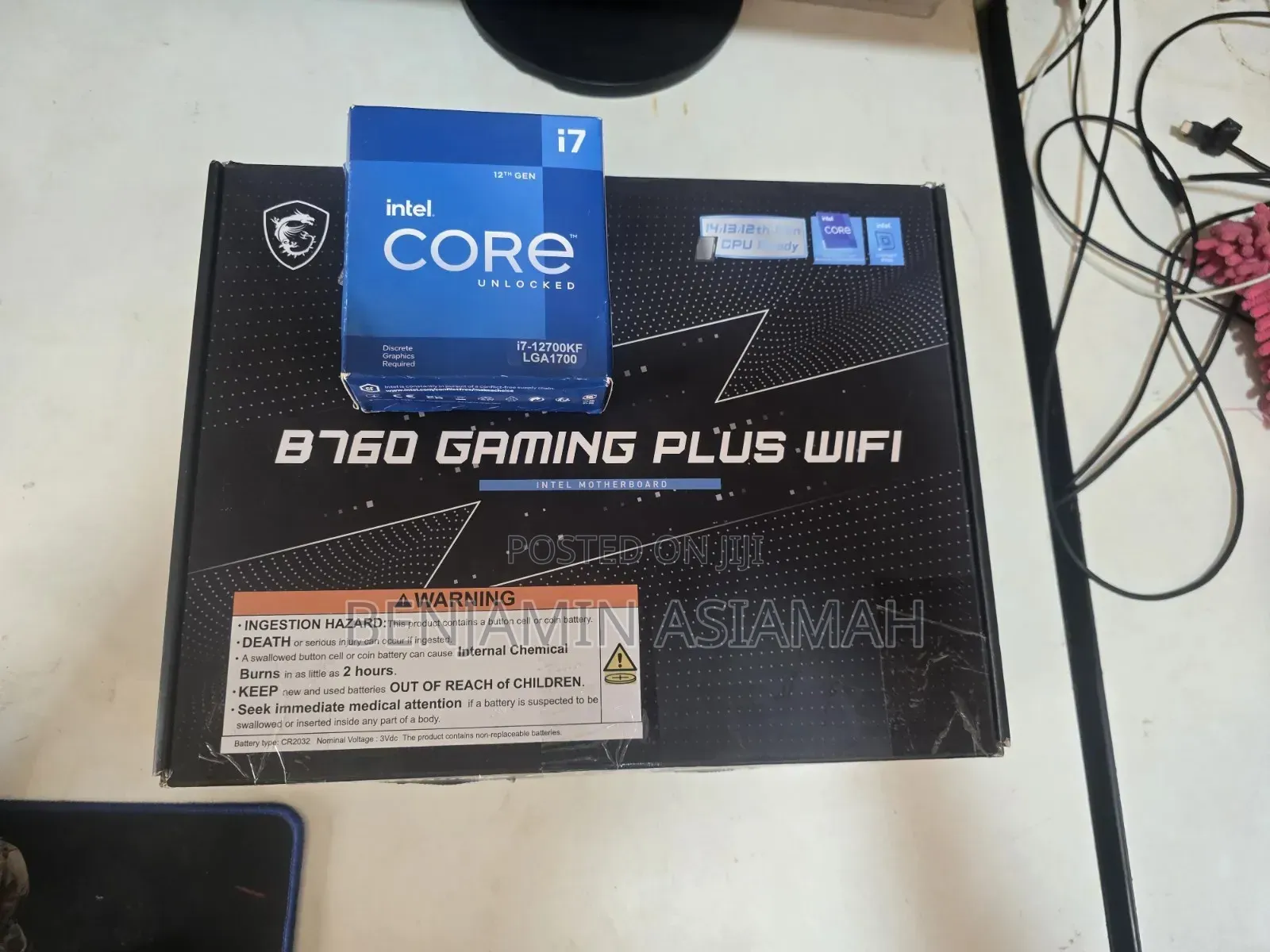 Msi Motherboard + Intel 12th Gen I7