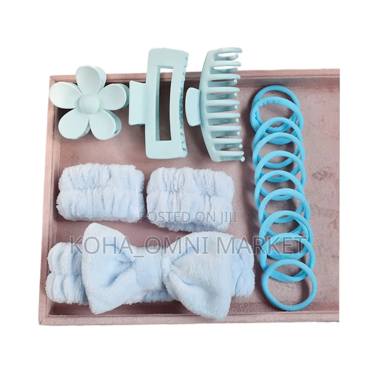 16pcs Head And Wrist Band/ Hair Ties/ Hair Clips Set
