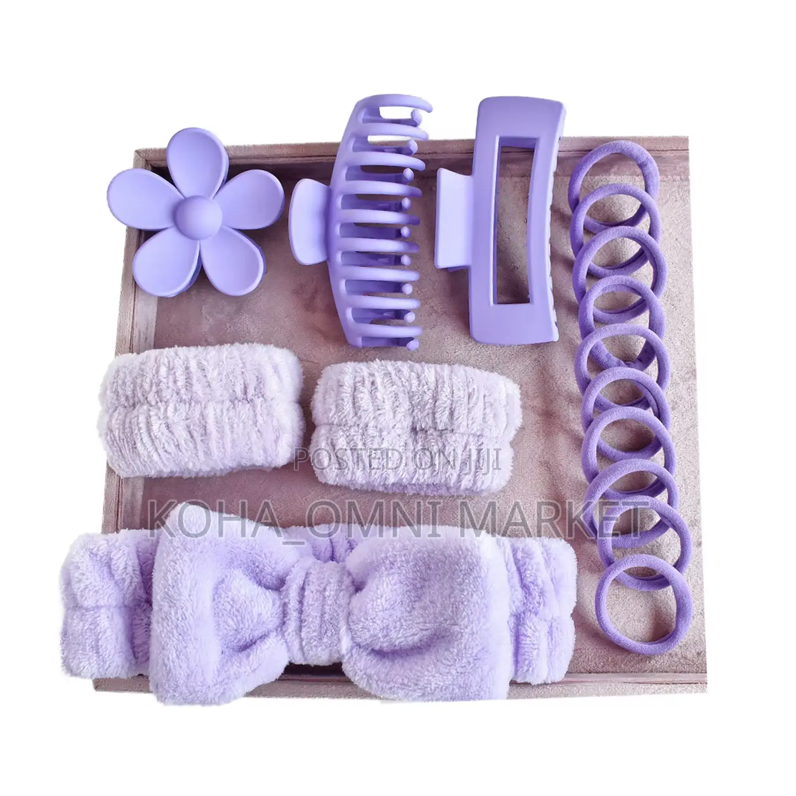 16pcs Head And Wrist Band/ Hair Ties/ Hair Clips Set