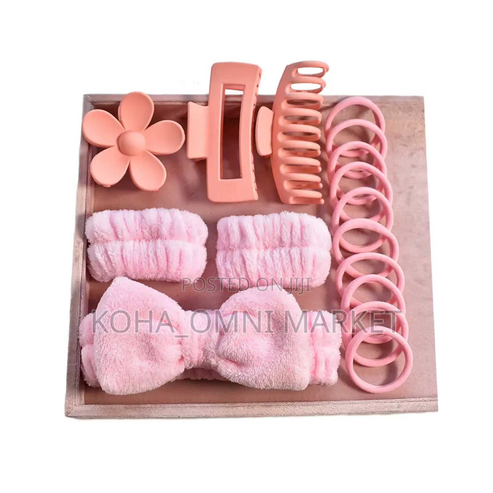 16pcs Head And Wrist Band/ Hair Ties/ Hair Clips Set