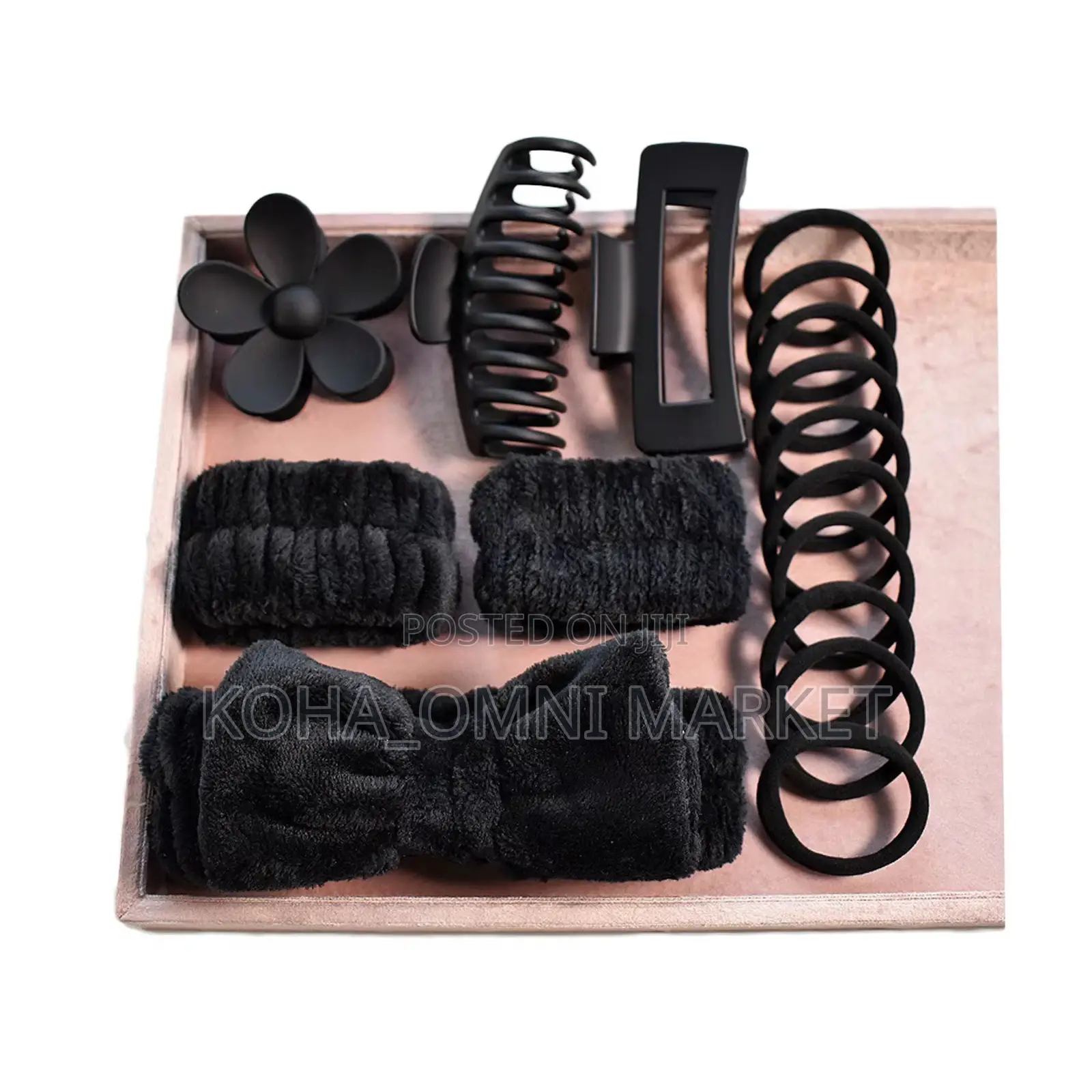 16pcs Head And Wrist Band/ Hair Ties/ Hair Clips Set