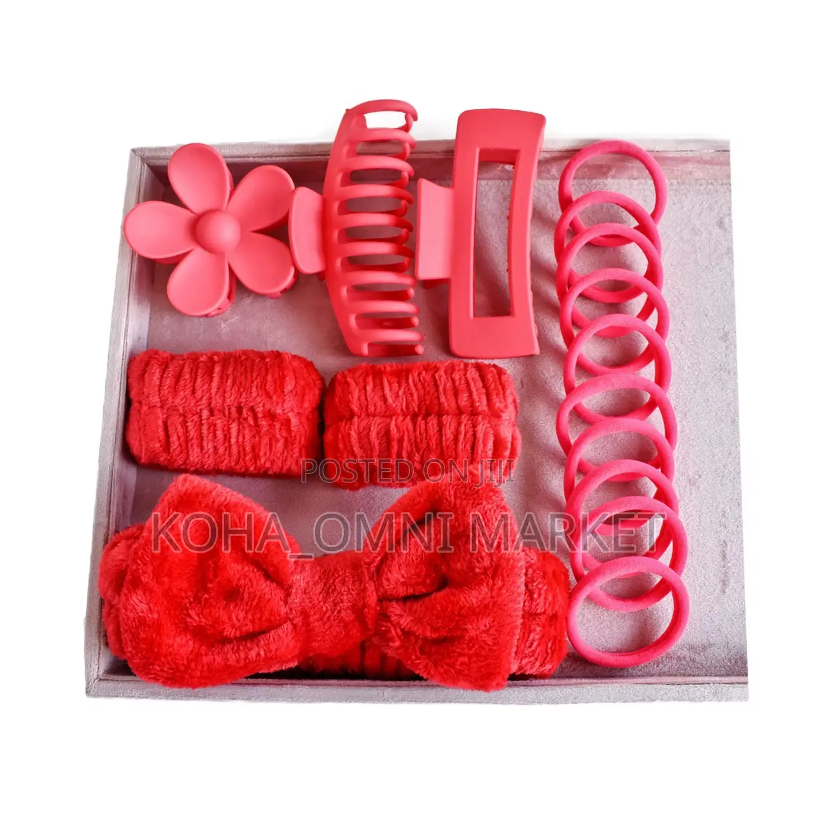 16pcs Head And Wrist Band/ Hair Ties/ Hair Clips Set