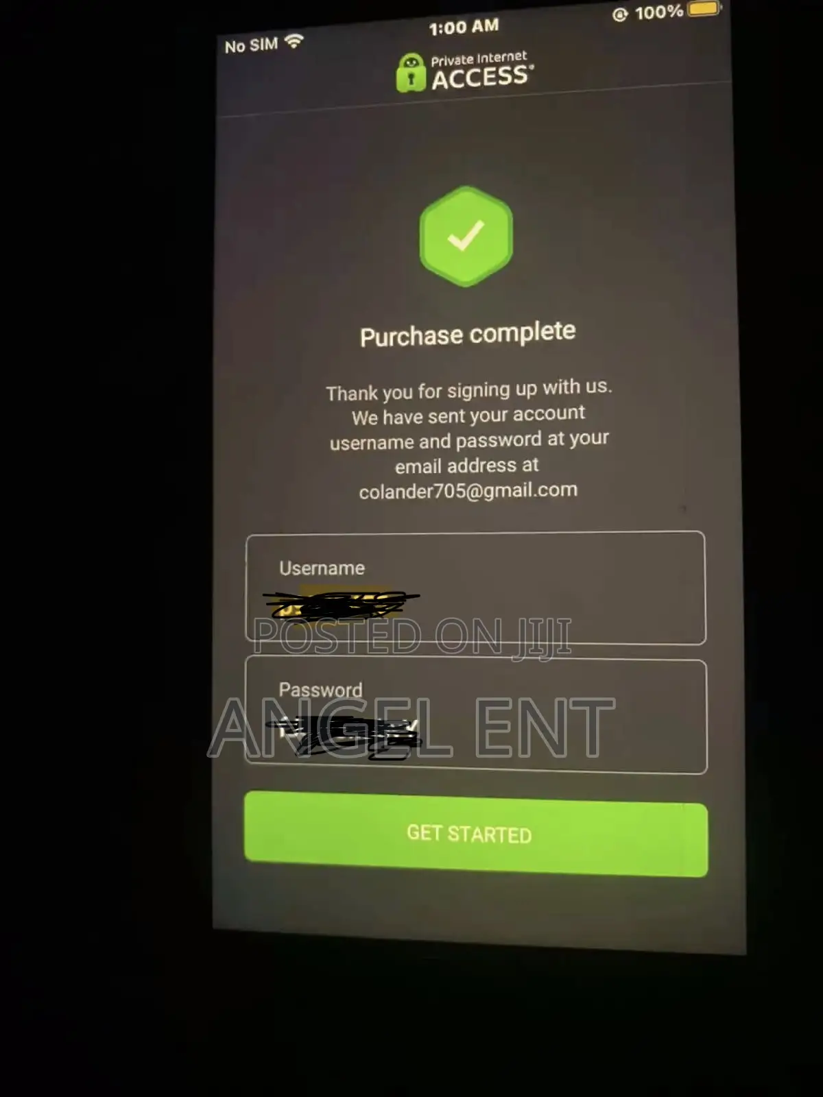 Pia VPN Available (Payment After Log in Accepted)