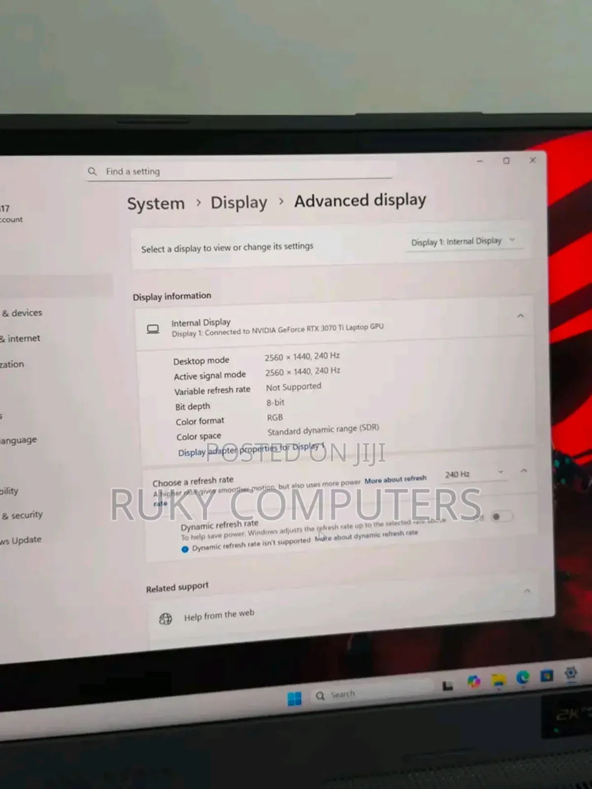 New Laptop Asus ROG Strix G17 16GB AMD Ryzen 7 SSD 512GB
