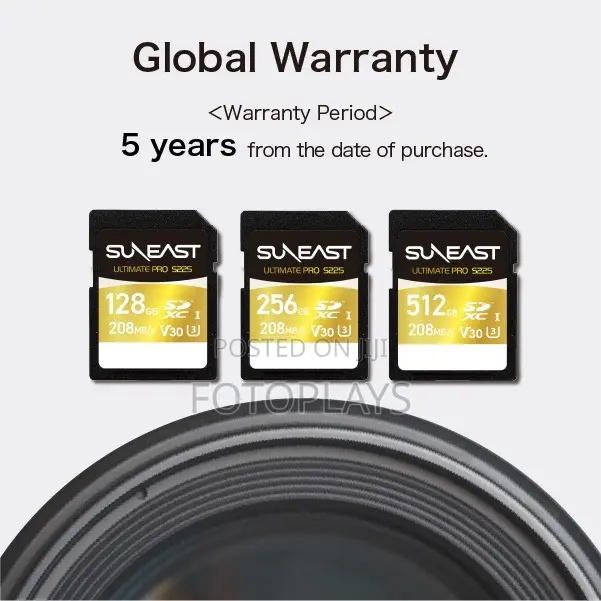 Ultimate Pro 128gb & 256gb S225 Gold Series Sdxc Uhs-i V30 Card