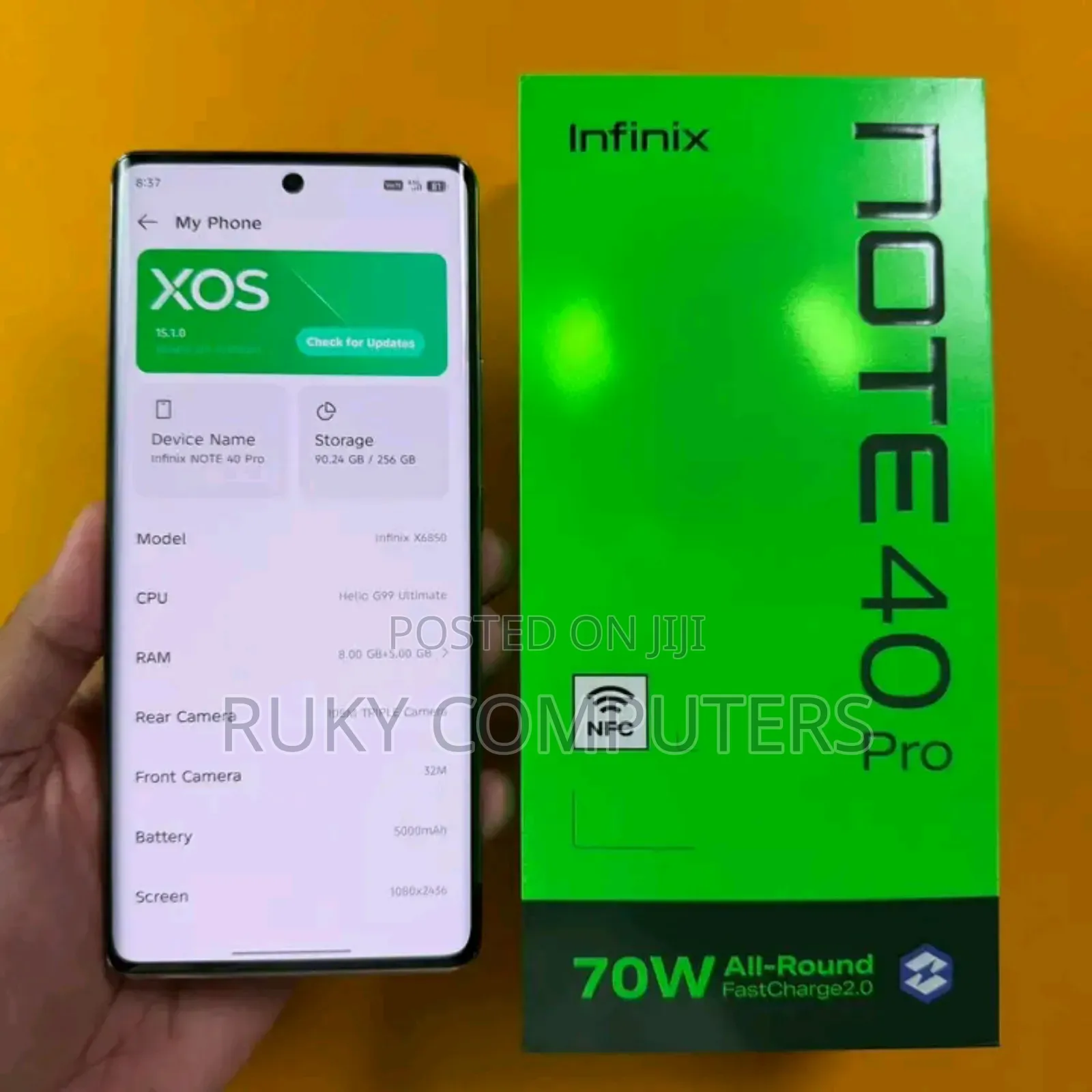 New Infinix Note 40 Pro 256 GB Gold