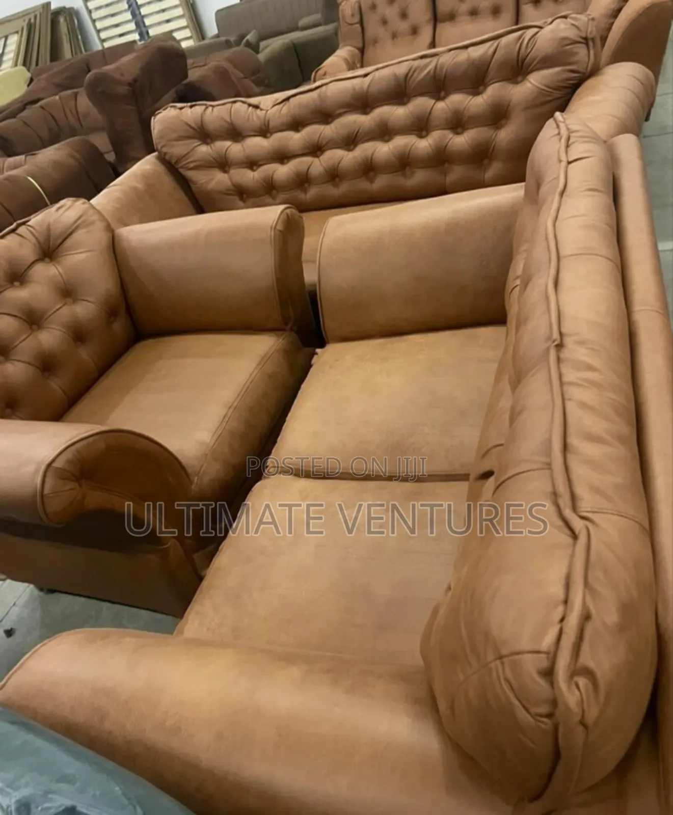 Luxurious And Timeless 3-piece Living Room Sofa Set