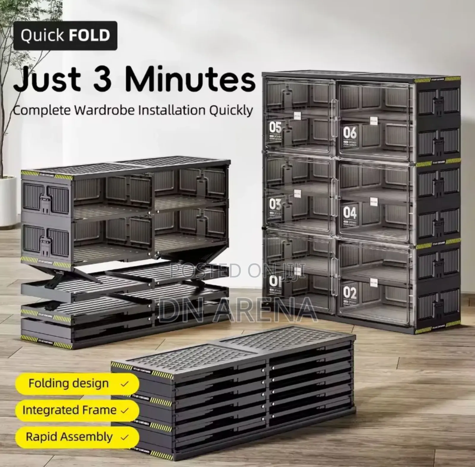 Collapsible Sneakerplastic Shoe Storage Organizer