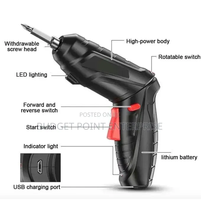 Rechargeable Mini Cordless Screwdriver 15 Set Tool