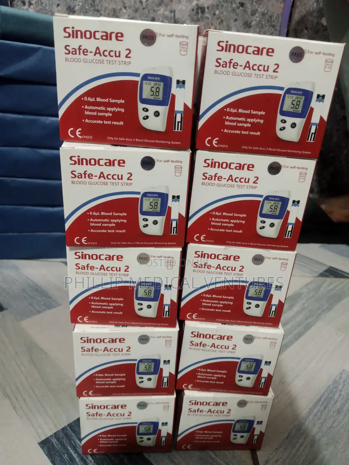 Blood Glucose Test Strips (Sinocare Safe-Accu)