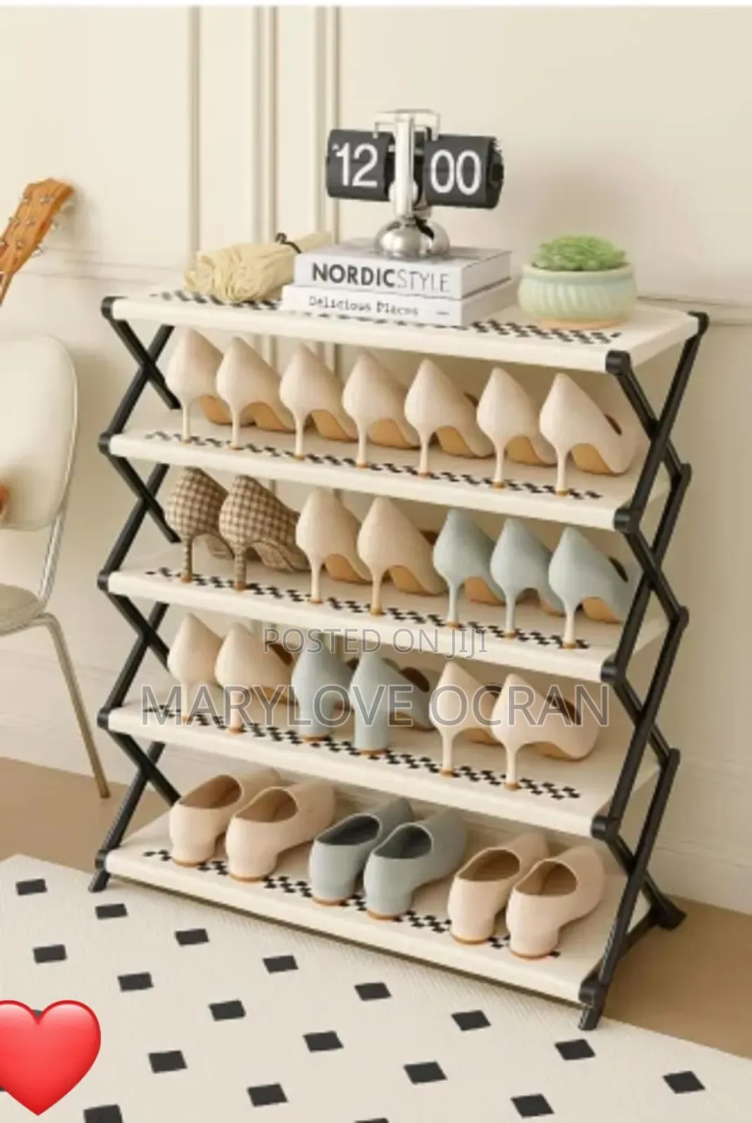 5 Tier Foldable Shoe Rack