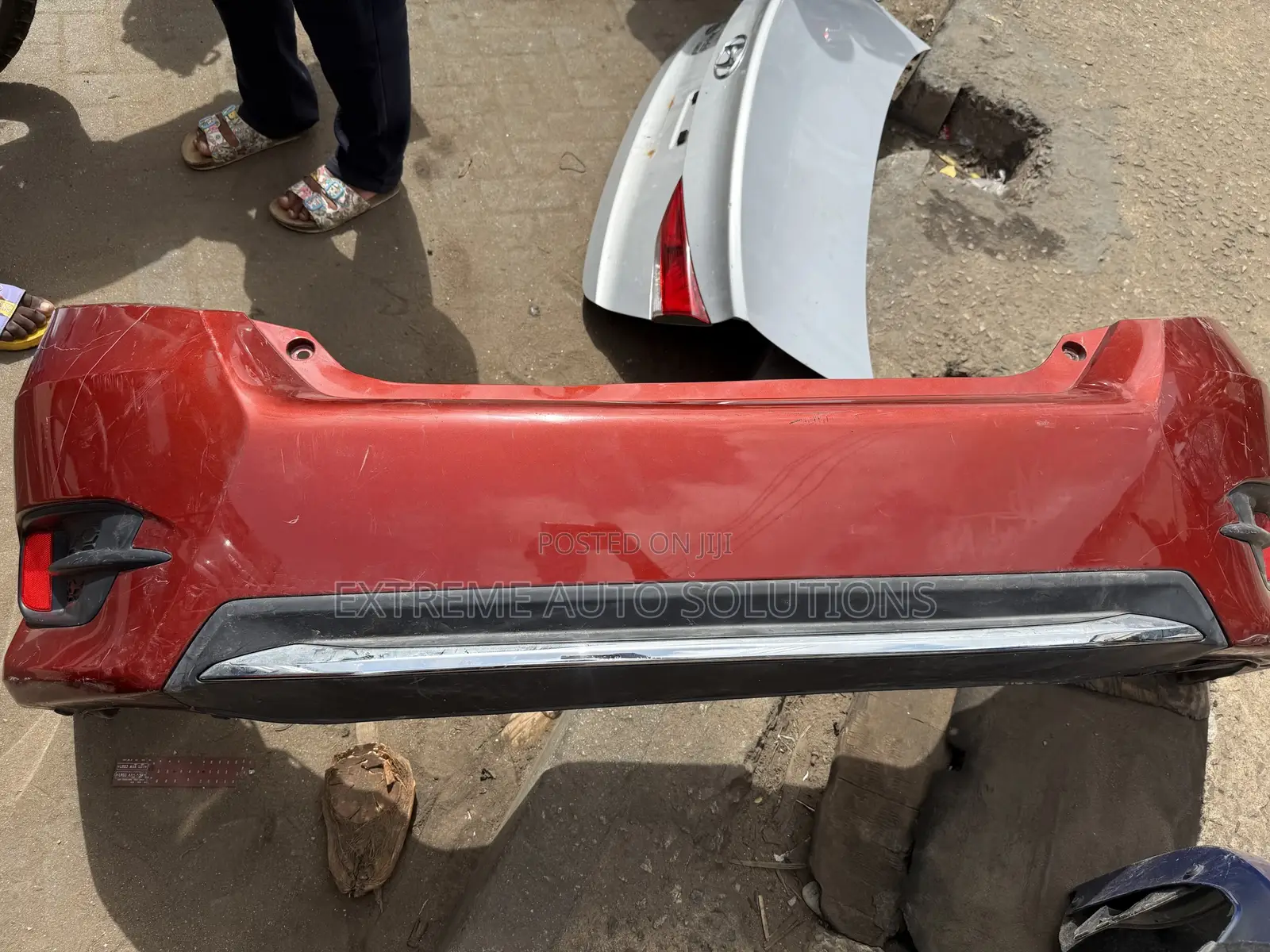 Oem 2016-2018 Honda Civic Ex Lx Red Rear Bumper