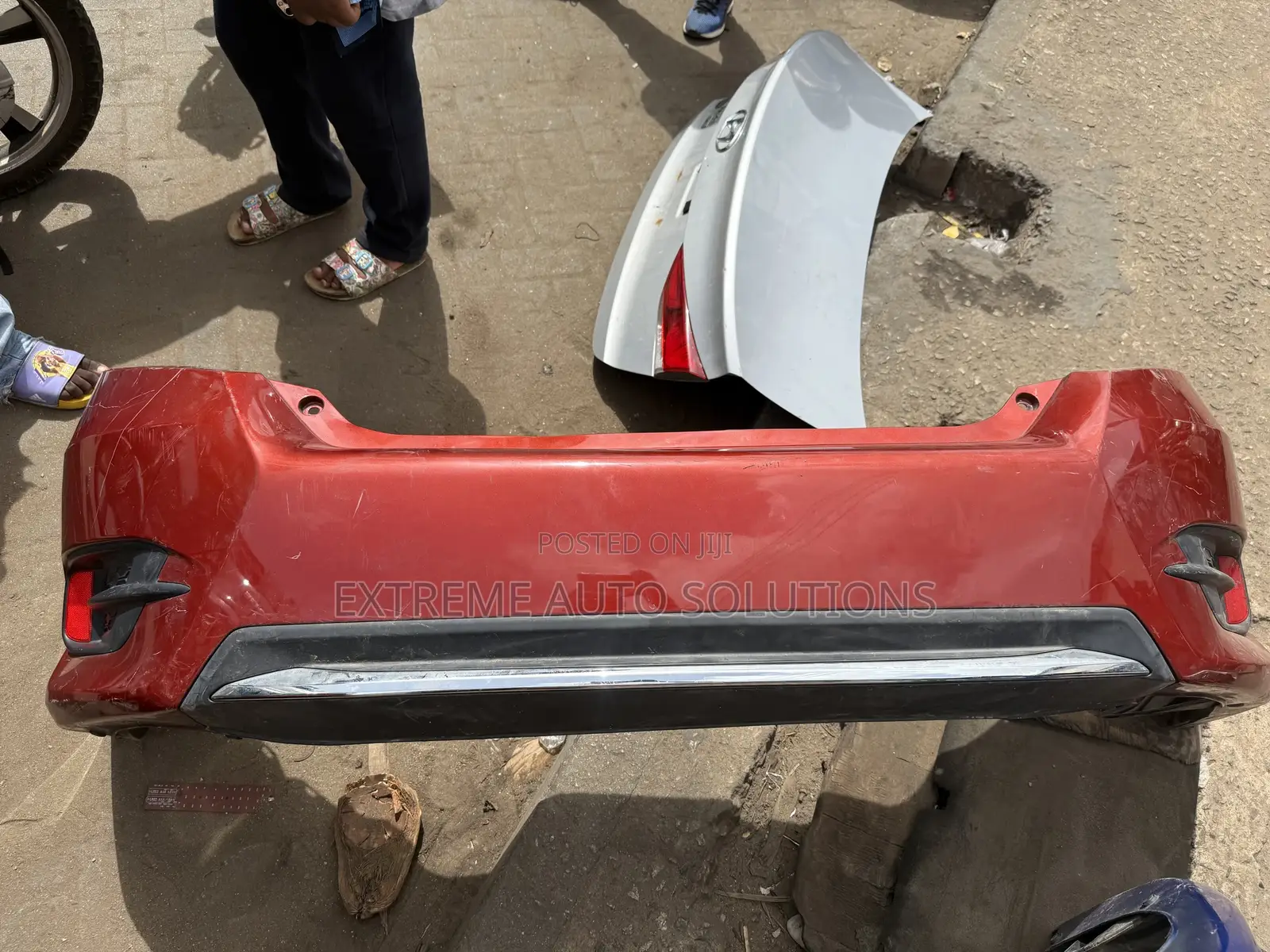 Oem 2016-2018 Honda Civic Ex Lx Red Rear Bumper