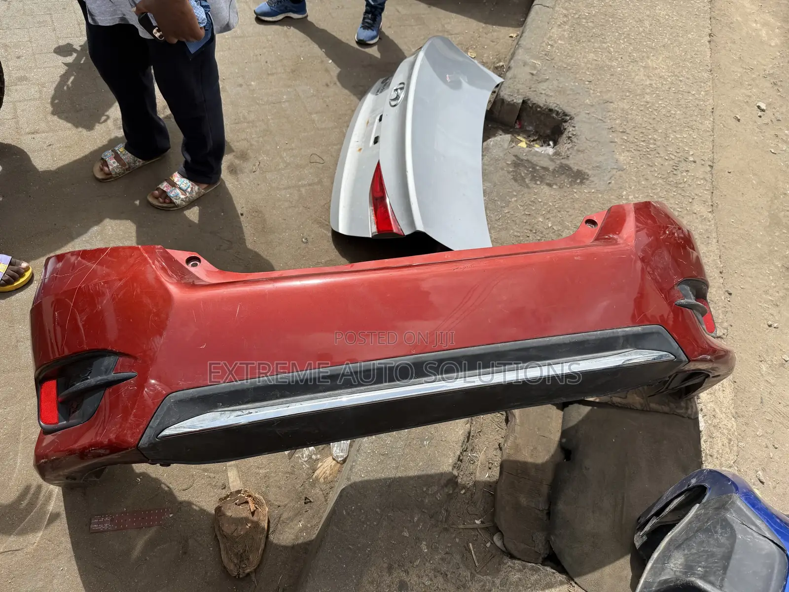 Oem 2016-2018 Honda Civic Ex Lx Red Rear Bumper