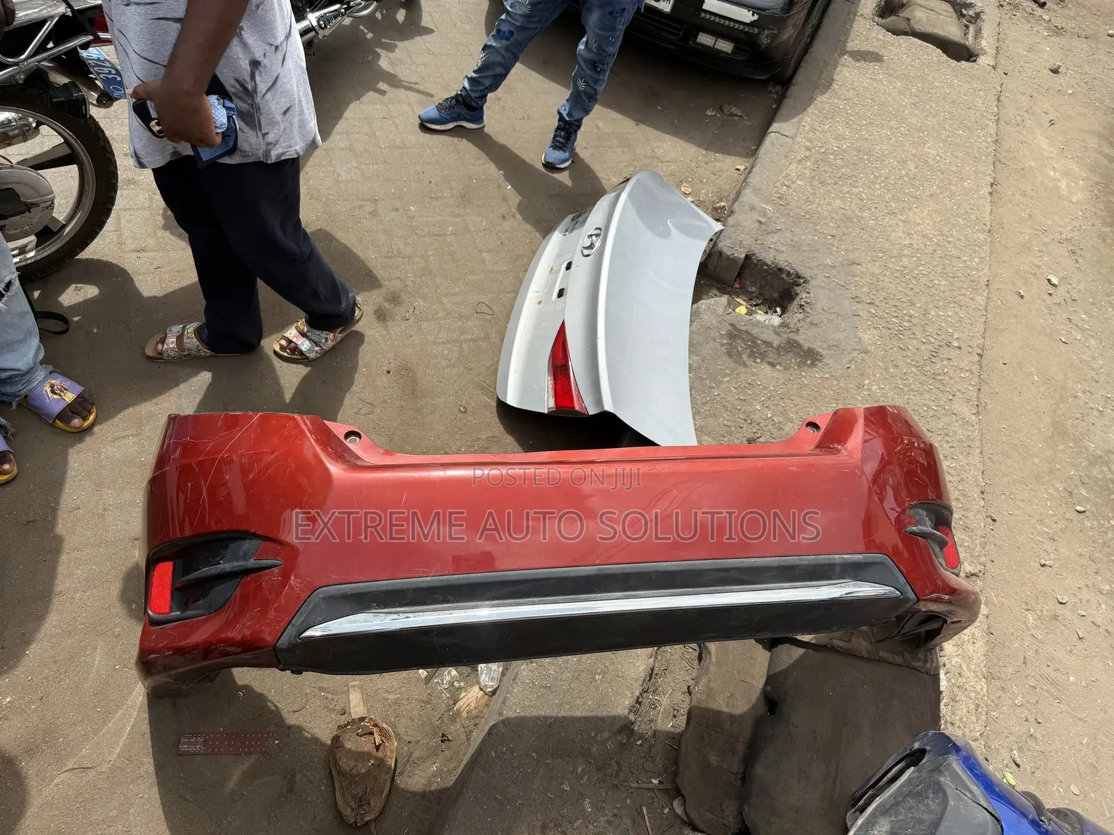 Oem 2016-2018 Honda Civic Ex Lx Red Rear Bumper